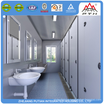 Container toilet for social housing projects